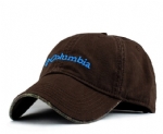 Brown Cotton Embroidery Sports Cap