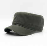 Army Green Washed Cotton Trucker Cap