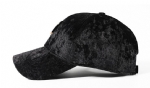 Velvet Baseball Cap with Doberman Dog Embroidery, Adjustable Curved Brim Dad Hat for Men Women Casual Daily Wear