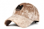 Velvet Baseball Cap with Doberman Dog Embroidery, Adjustable Curved Brim Dad Hat for Men Women Casual Daily Wear