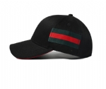ack Cotton Twill Baseball Cap with Side Color Woven Tape, Unisex Adjustable Curved Brim Casual Hat for Men Women Daily Outdoor Wear