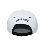 Unisex White BKLYN 3D Embroidered Baseball Cap, Zebra Pattern Printed Curved Brim Adjustable Street Hat