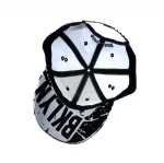 Unisex White BKLYN 3D Embroidered Baseball Cap, Zebra Pattern Printed Curved Brim Adjustable Street Hat