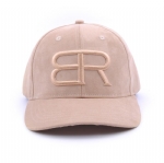 Navy Blue Faux Suede Baseball Cap, Unisex Adjustable Curved Brim Hat with Raised Embroidery for Daily Casual Wear