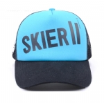 Two Tone Mesh Trucker Hat, Unisex Adjustable Curved Brim Cap with Printed Front Panel, Breathable Mesh Back for Summer Outdoor Streetwear