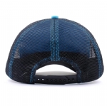 Two Tone Mesh Trucker Hat, Unisex Adjustable Curved Brim Cap with Printed Front Panel, Breathable Mesh Back for Summer Outdoor Streetwear