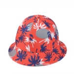 Kids Tropical Palm Tree Print Bucket Sun Hat, Lightweight Hawaiian Beach Summer Hat for Toddler Boys Girls
