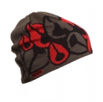 Unisex Abstract Art Graphic Jacquard Slouchy Knit Beanie Hat, Soft Stretch Streetwear Winter Skull Cap for Men Women