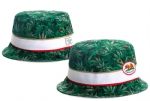 Unisex Washed Denim Bucket Hat with Red Paisley Bandana Trim, Vintage Street Style Fisherman Sun Hat with Metal Rivets