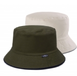 2 Pack Solid Plain Cotton Bucket Hat, Classic Black and Beige Unisex Lightweight Casual Fisherman Sun Hat