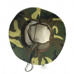 Men Camouflage Mesh Boonie Hat, Wide Brim Breathable Outdoor Sun Hat for Fishing Hiking Safari Beach
