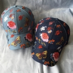 embroidery flower fashion baseball cap