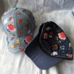 embroidery flower fashion baseball cap